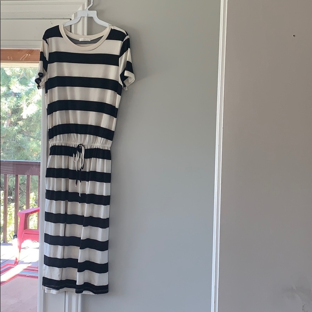 Stripe midi dress